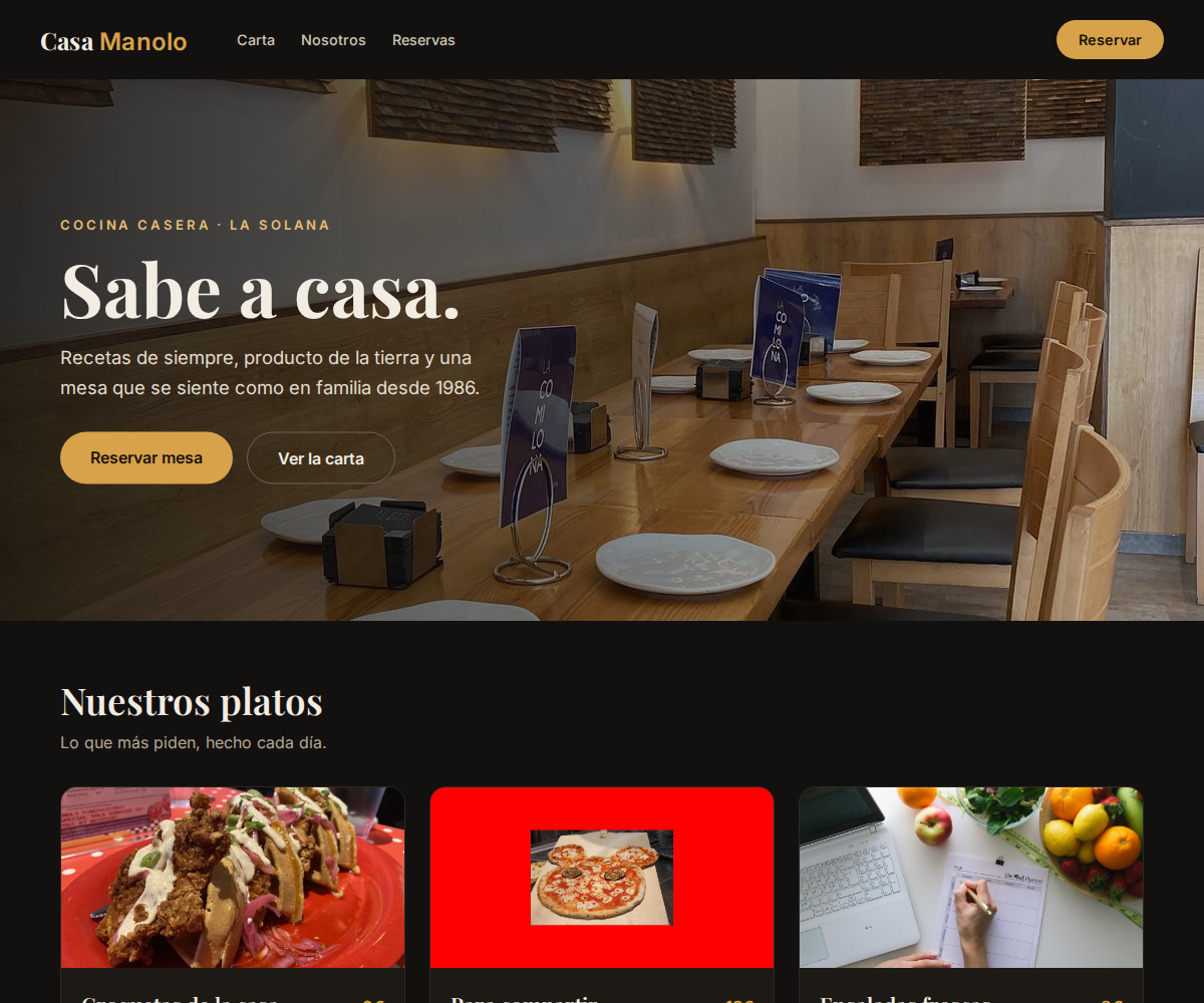 Restaurante — web rediseñada